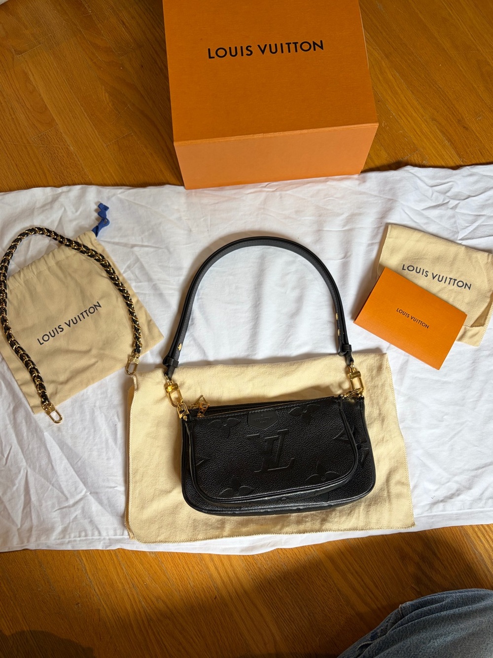 Louis Vuitton Multi Pochette Empreinte Noir